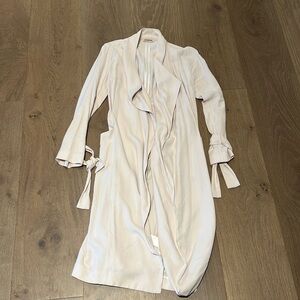 Light pink adjustable long coat